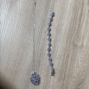 Elegant Silver and Blue Jewelry Set